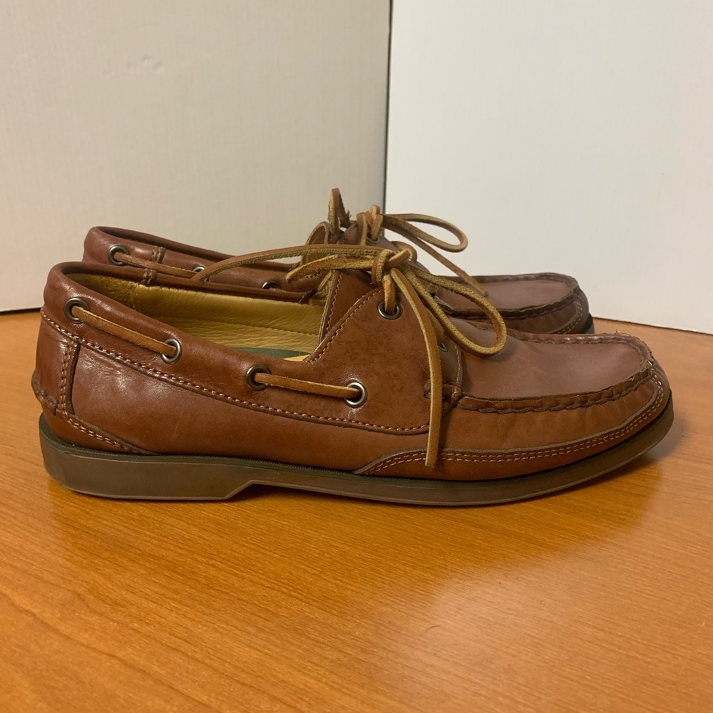Tommy Bahama Brown Leather Men's Boat Shoes Size 9